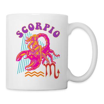 Scorpion Horoscope Signe du zodiaque Cadeau - Mug blanc - blanc - Droite