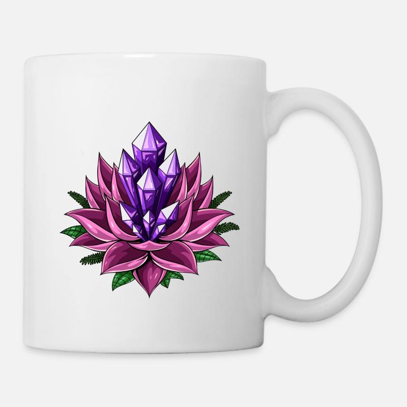 Zen Crystals Lotus - Mug blanc - blanc