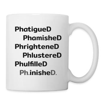 Doctorat.inishe.D. Promotion - Mug blanc - blanc - Droite