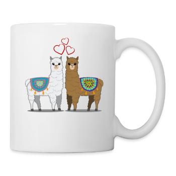 Cadeau d'alpaga lama pour femmes, hommes et enfants - Mug blanc - blanc - Droite