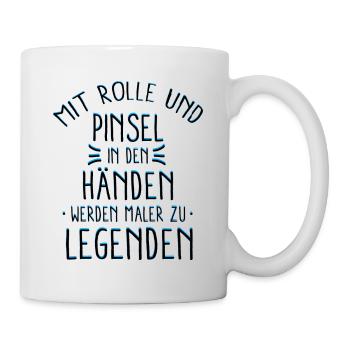 Maler Geschenk - Tasse - Weiß - Rechts