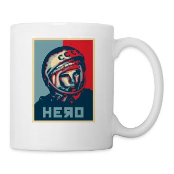 Gagarin cosmonaut astronaut hero first in space - Mug - white - Right