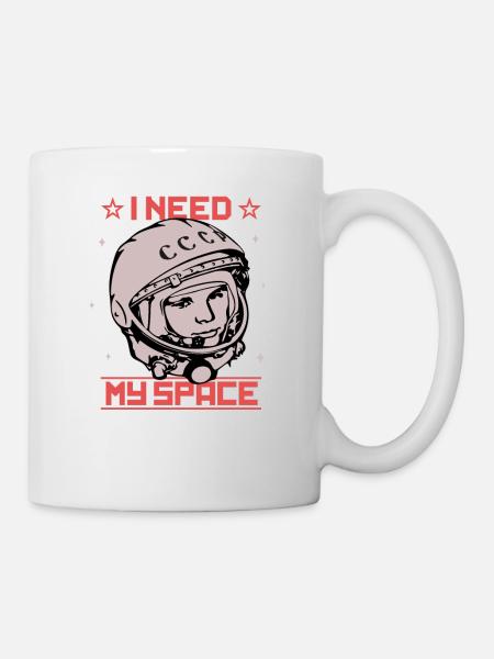 Gagarin - I Need My Space Kosmonaut Astronaut - Tasse - Weiß