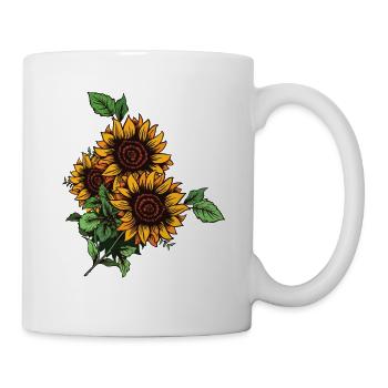 Three sunflowers - Mug - white - Right