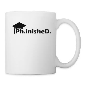 Ph.inishe.D. Thèse de doctorat - Mug blanc - blanc - Droite