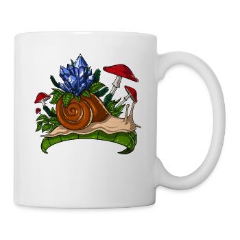 Cristaux Escargot Nature - Mug blanc - blanc - Droite