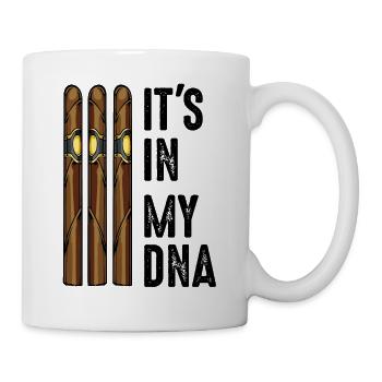 It‘s In My DNA Zigarren Rauchen Spruch Geschenk - Tasse - Weiß - Rechts
