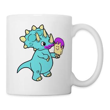 Dino Hunger Ice Fantasy Children Baby - Mug - white - Right
