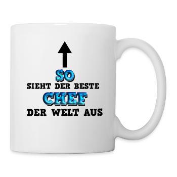 So sieht der beste Chef aus Geschäftsführer - Tasse - Weiß - Rechts