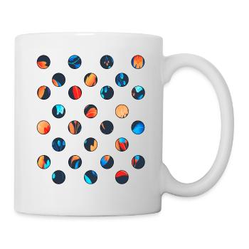Arrière plan à pois points tropicaux couleurs coloré - Mug blanc - blanc - Droite