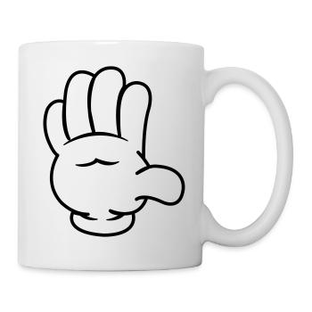 comic_hand_001 - Mug blanc - blanc - Droite