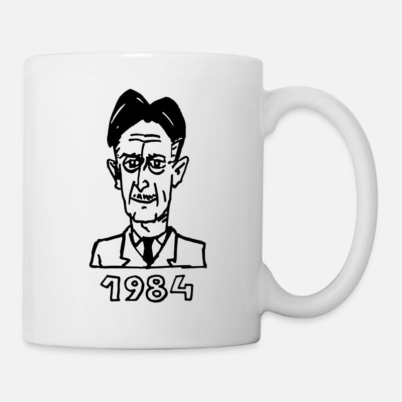 Portrait Georges Orwell 1984 - Mug - white