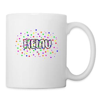 HELAU KONFETTI FASTNACHT FASCHING ROSENMONTAG FUN - Tasse - Weiß - Rechts