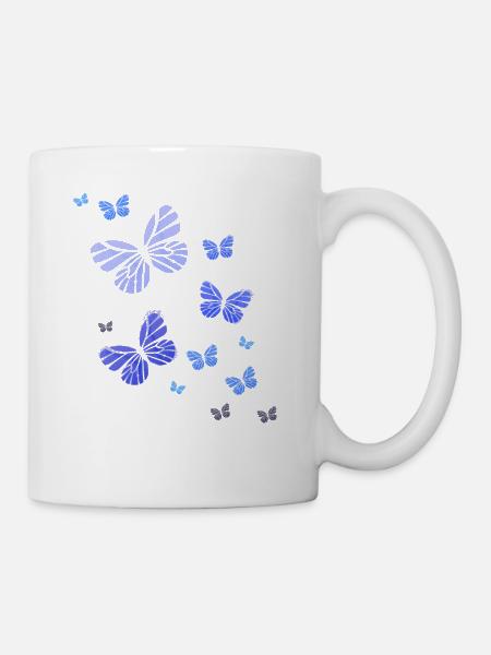 Papillon Papillon Papillon enfants - Mug blanc - blanc