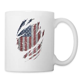 USA flag - Mug - white - Right