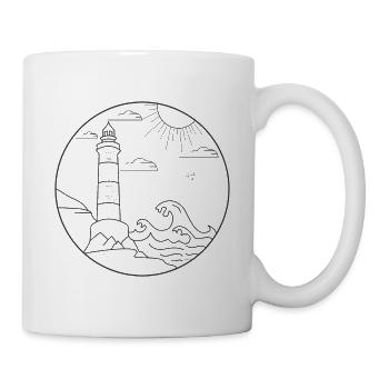 Leuchtturm - Tasse - Weiß - Rechts