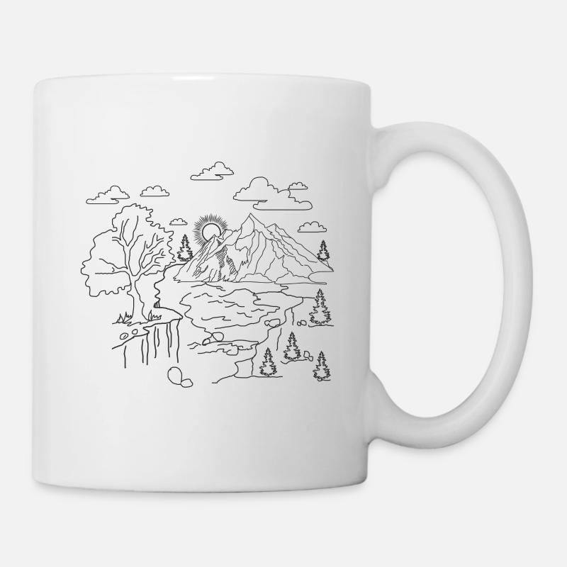 Mutter Natur Panorama - Tasse - Weiß