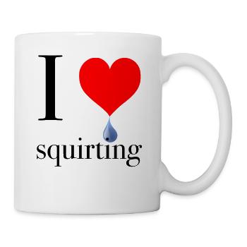Squirting funny saying sex woman - Mug - white - Right