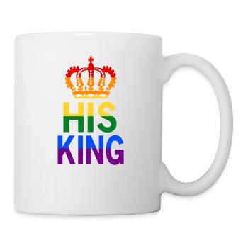 Chemise partenaire de Pride His King | Couleurs LGBT CSD - Mug blanc - blanc - Droite