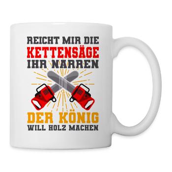 Holzfäller - Tasse - Weiß - Rechts