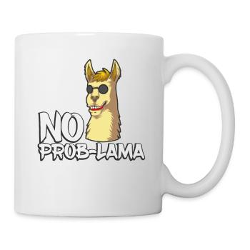 No Prob Lama - Lama mit Sonnenbrille - Tasse - Weiß - Rechts