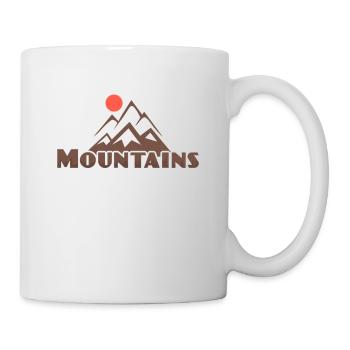 Montagnes avec soleil - montagnes avec soleil - Mug blanc - blanc - Droite