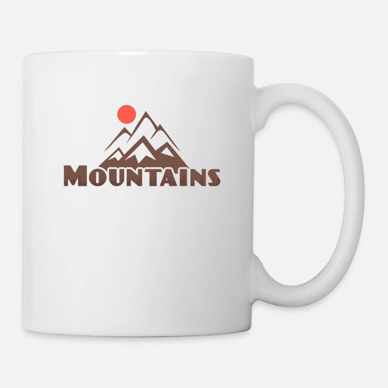 Montagnes avec soleil - montagnes avec soleil - Mug blanc - blanc