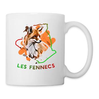 Les fennecs - Mug blanc - blanc - Droite