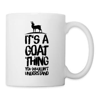 Ziege Ziegenbock Spruch Ziegen-Ding - Tasse - Weiß - Rechts