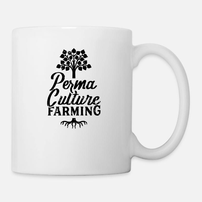 Permakultur Gartenbau - Tasse - Weiß