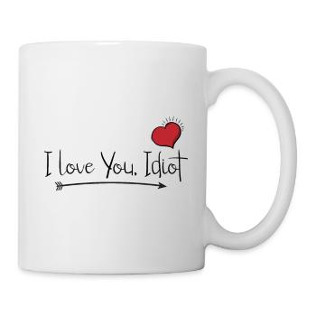 I love you. idiot. heart. - Mug - white - Right