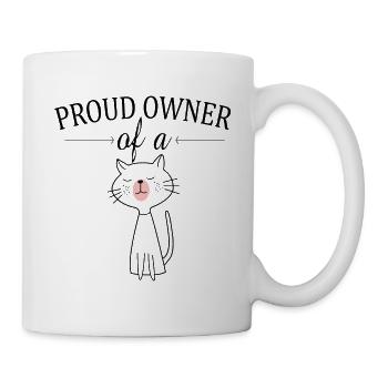 Proud owner of a cat - Mug - white - Right