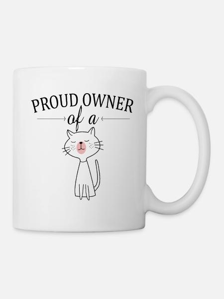 Proud owner of a cat - Mug - white