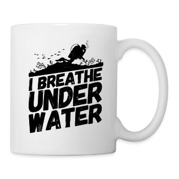 Divers diving scuba divers saying breathing - Mug - white - Right