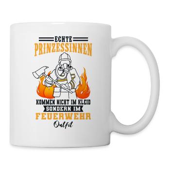 Feuerwehrfrau - Tasse - Weiß - Rechts