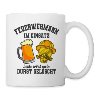 Feuerwehrmann - Tasse - Weiß - Rechts