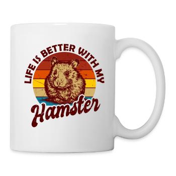 Hamster - Tasse - Weiß - Rechts