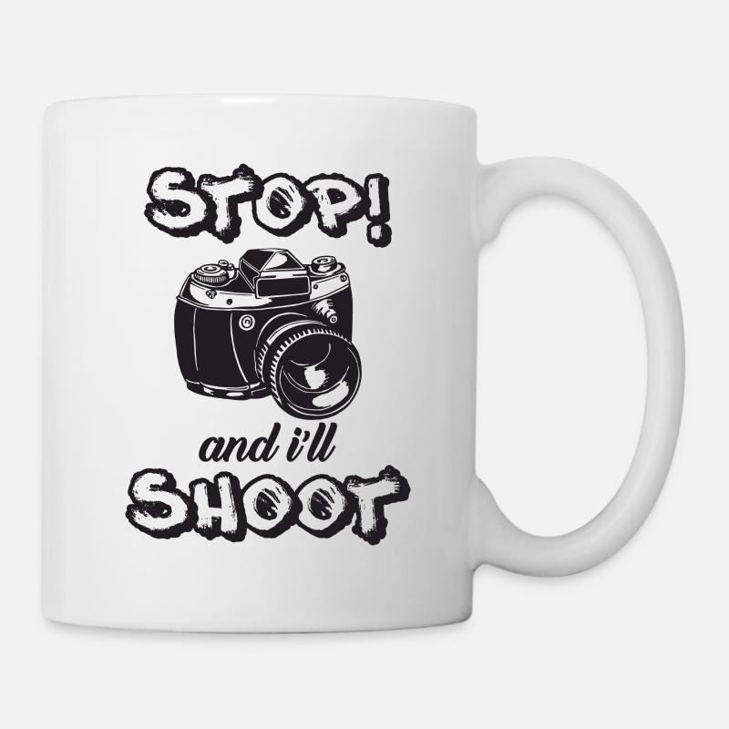 STOP!! and i'll SHOOT - Mug - white