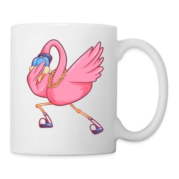 tamponner flamant drôle fête oiseau - Mug blanc - blanc - Droite