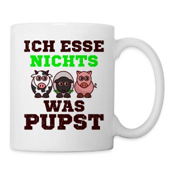 Vegetarier Spruch - Tasse - Weiß - Rechts