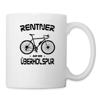 Pension de bicyclette - Les retraités sur la voie rapide disent - Mug blanc - blanc - Droite