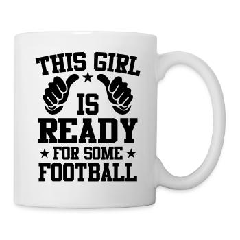 This girl is ready for soccer - Mug - white - Right