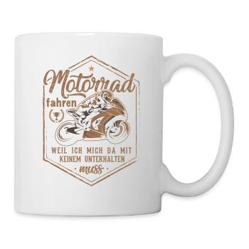 Motorrad Superbike Biker Geschenk · Unterhaltung - Tasse - Weiß - Rechts