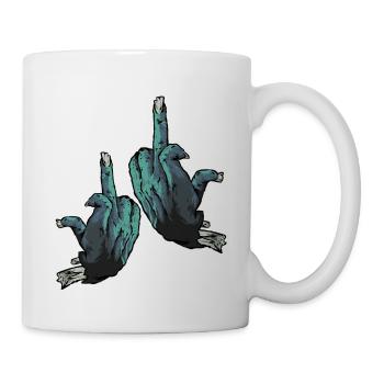 Zombie du majeur - Mug blanc - blanc - Droite