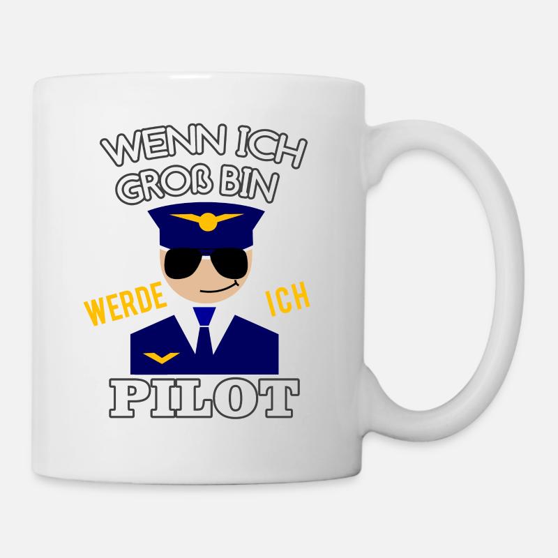 Pilot Spruch Kinder Jungen Geschenk - Tasse - Weiß