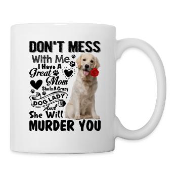 Chien Golden Retriever ne plaisante pas avec moi - Mug blanc - blanc - Droite