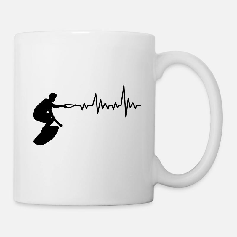 Wakeboard Herzschlag - Tasse - Weiß