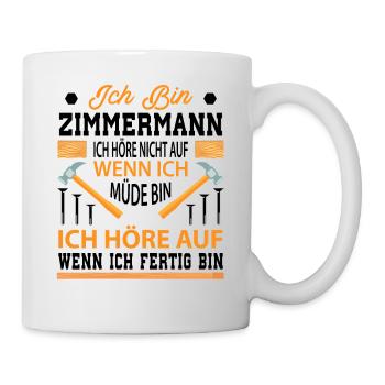 Zimmerer Lustig - Tasse - Weiß - Rechts