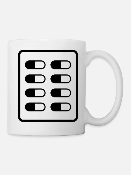 Pillen - Tasse - Weiß