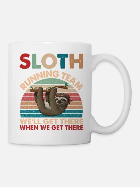 Sloth running Team - Tasse - Weiß